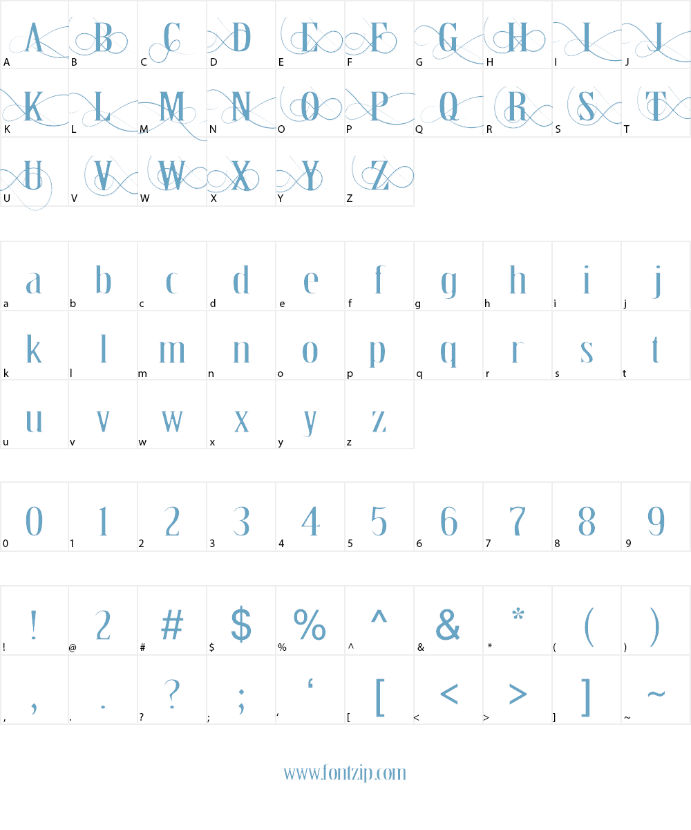 Thron Demo Font Character